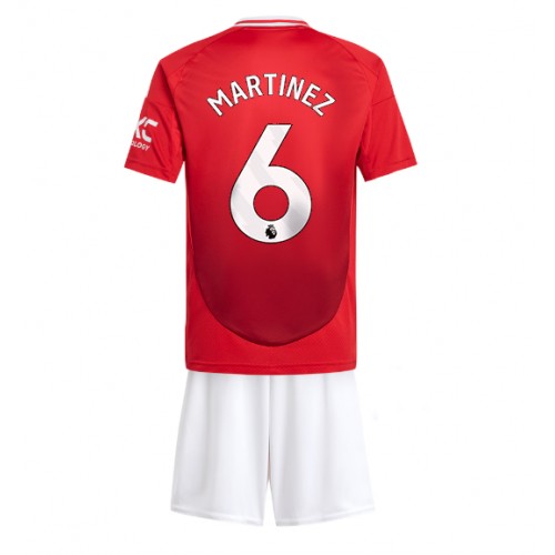 Dětský fotbalový dres Manchester United Lisandro Martinez #6 2024-25 Domácí Krátký Rukáv (+ trenýrky)